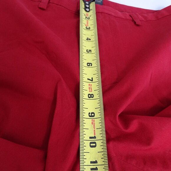 Banana Republic Red Stretch Straight Cropped Pants Women Size 14 Work Casual - Picture 8 of 10